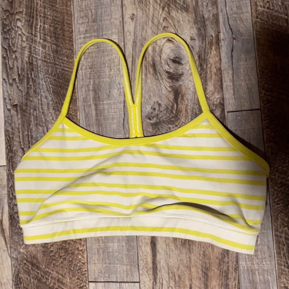 lululemon athletica Yellow Striped Bra